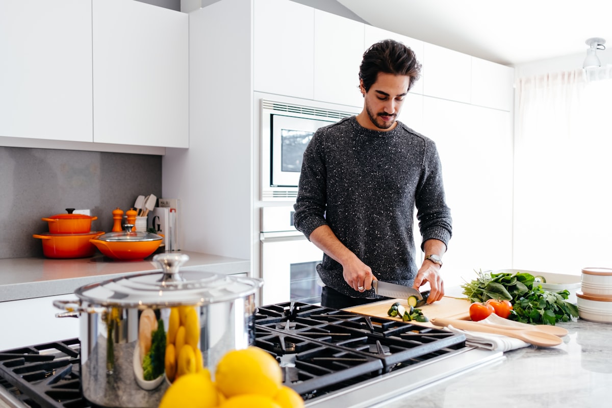 Vitamin-rich plant-based ingredients and colorful fresh vegetables
